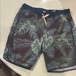 Fair Harbor Boys XL Navy Evergreen Kids Anchor Swim Trunk